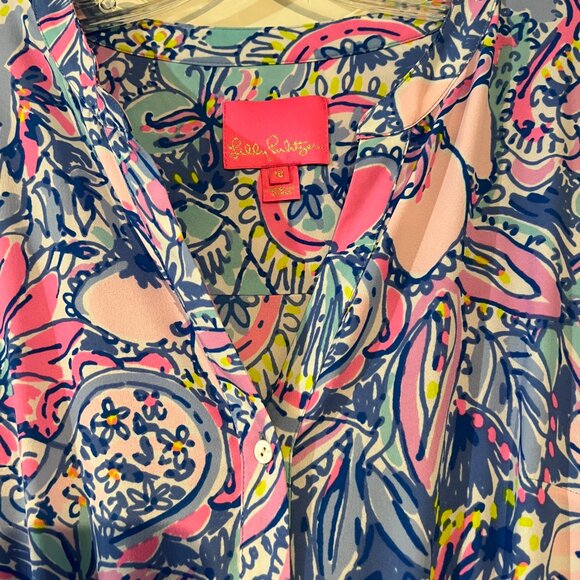 Lilly Pulitzer long sleeve dress with tiered skirt size 10 - Picture 6 of 8